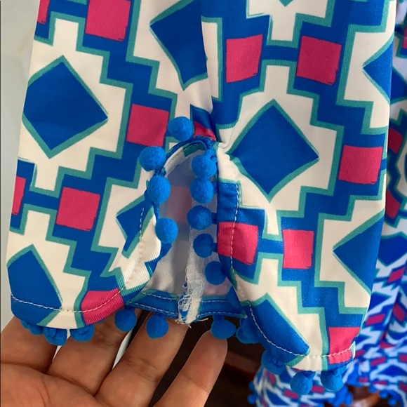 Preppy Tracy Negoshian Pom Pom Tiana dress NWT L - Picture 4 of 8